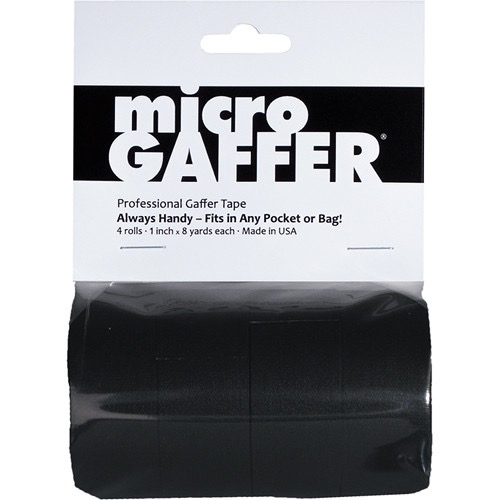 Shop Visual Departures microGAFFER Compact Gaffer Tape, 4 Pack 1.0" x 24 (Black) by Visual Departures at B&C Camera