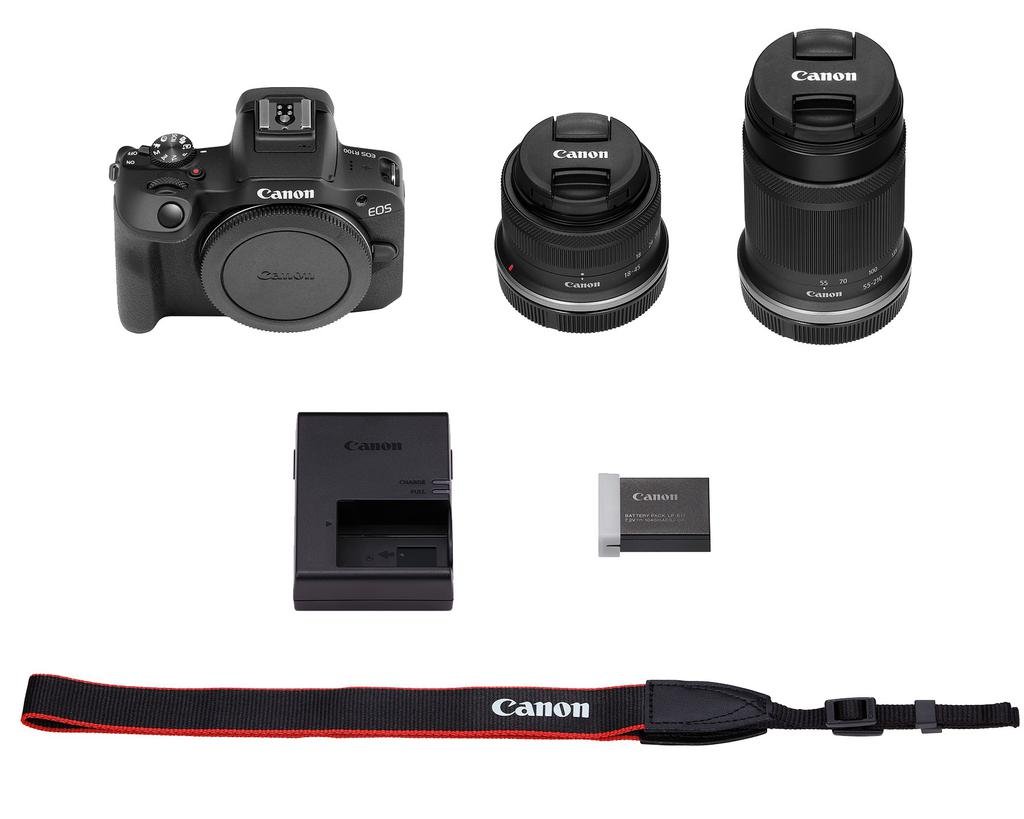 Shop Canon EOS R100 Mirrorless Camera with RF-S18-45mm F4.5-6.3 IS STM & RF-S55-210mm F5-7.1 IS STM Lens Kit by Canon at B&C Camera