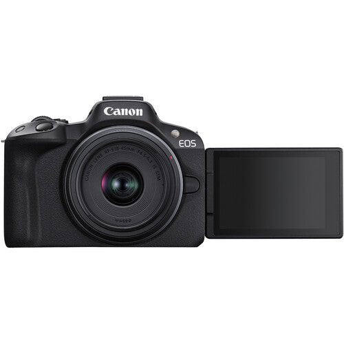 Shop Canon EOS R50 Mirrorless Camera with RF-S18-45mm f/4.5-6.3 IS STM Lens (Black) by Canon at B&C Camera