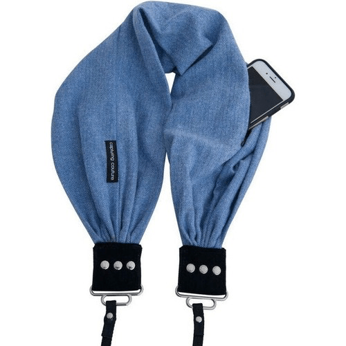 Shop Capturing Couture Pocket Scarf Strap: Denim Blue by Capturing Couture at B&C Camera