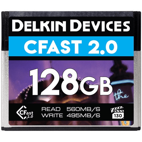 Delkin 128GB CFAST 2.0 VPG-130 MEMORY CARD by Delkin at B&C Camera