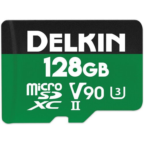 Shop Delkin Devices 128GB Power UHS-II microSDXC Memory Card with microSD Adapter by Delkin at B&C Camera