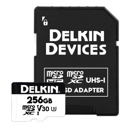 Delkin Devices 256GB Hyperspeed UHS-I microSDXC Memory Card with SD Adapter - B&C Camera