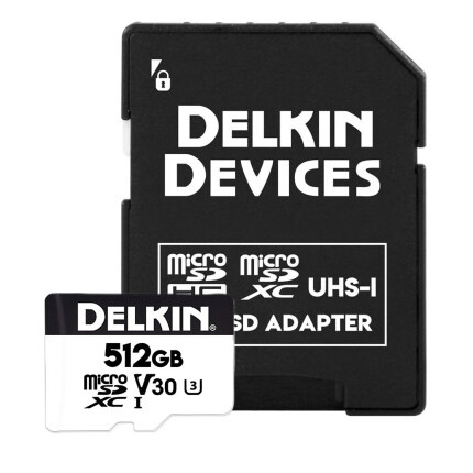 Delkin Devices 512GB Hyperspeed UHS-I microSDXC Memory Card with SD Adapter - B&C Camera