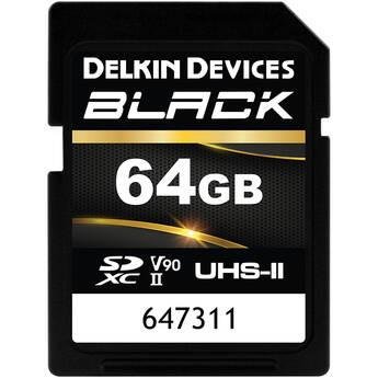 Delkin Devices 64GB BLACK UHS-II SDXC Memory Card - B&C Camera