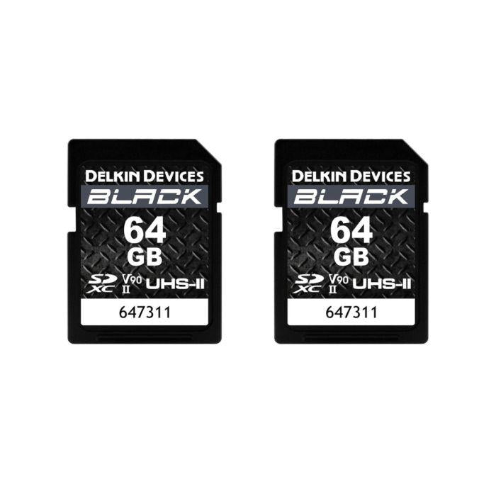 Shop Delkin Devices 64GB Black UHS-II SD CARD (2PK) by Delkin at B&C Camera