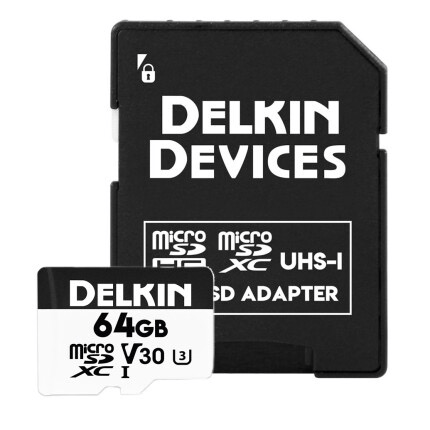 Delkin Devices 64GB Hyperspeed UHS-I SDXC Memory Card with SD Adapter - B&C Camera