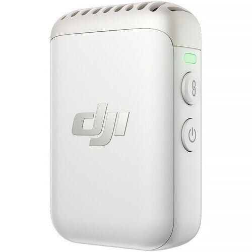 DJI Mic 2 Clip-On Transmitter/Recorder with Built-In Microphone (2.4 GHz, Platinum White) - B&C Camera
