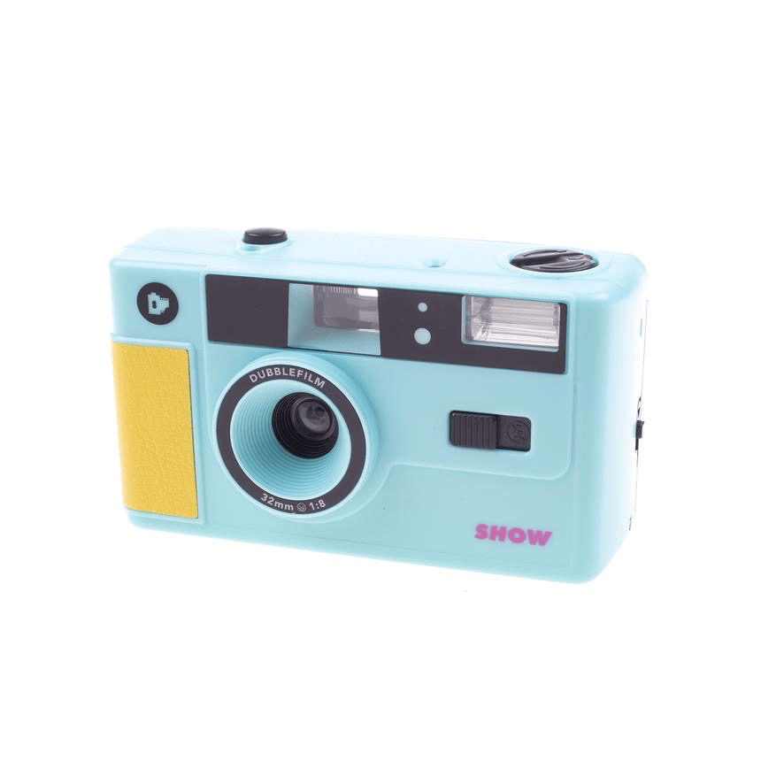 Shop dubblefilm SHOW Camera Turquoise w/ Flash Case Strap by Dubblefilm at B&C Camera