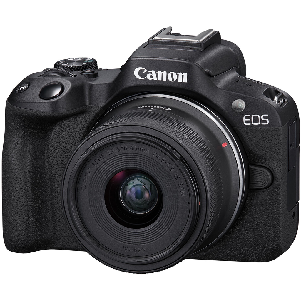 Canon EOS R50 Mirrorless Camera with RF-S18-45mm f/4.5-6.3 IS STM Lens (Black)