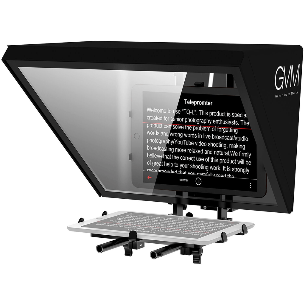 GVM Teleprompter for Tablets and Smartphones with Bluetooth Remote
