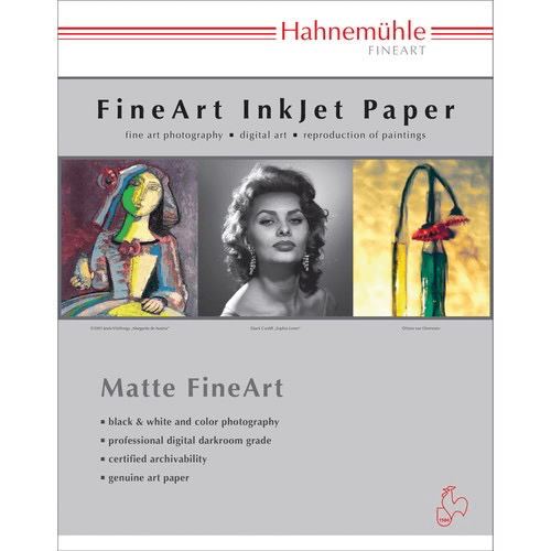 Shop Hahnemühle Photo Rag Bright White 17 x 22" Paper (310GSM, 25 Sheets) by Hahnemuhle at B&C Camera