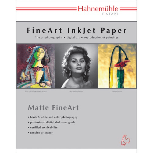 Hahnemühle Photo Rag Bright White 17 x 22" Paper (310GSM, 25 Sheets) - B&C Camera