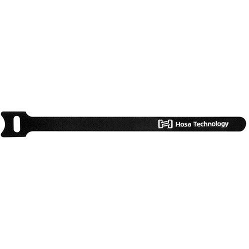 Hosa Technology WTI-508 Hook & Loop Cable Ties 0.5x8” (Black,50-Pack) - B&C Camera