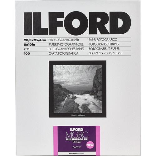 Shop Ilford MULTIGRADE RC Deluxe Paper (Glossy, 8x10”, 100 Sheets) by Ilford at B&C Camera