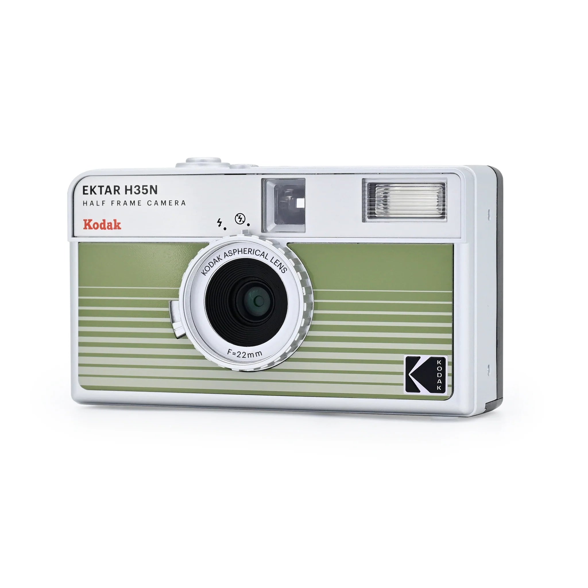Shop Kodak Ektar H35N 1/2 Frame Film Camera (Striped Green) by Kodak at B&C Camera
