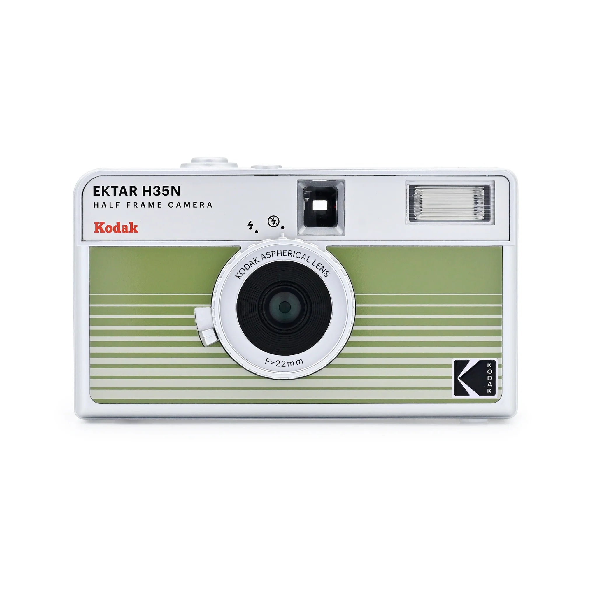 Shop Kodak Ektar H35N 1/2 Frame Film Camera (Striped Green) by Kodak at B&C Camera