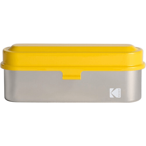 Shop Kodak Steel 135mm Film Case (Yellow Lid/Silver Body) by Kodak at B&C Camera