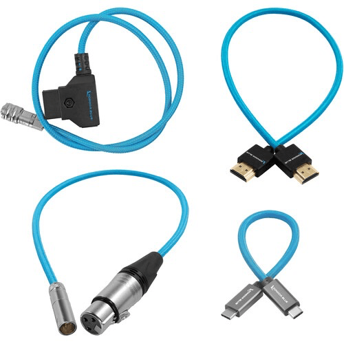 Kondor Blue Coiled Mini-HDMI to HDMI Cable (12 to 24, Blue)