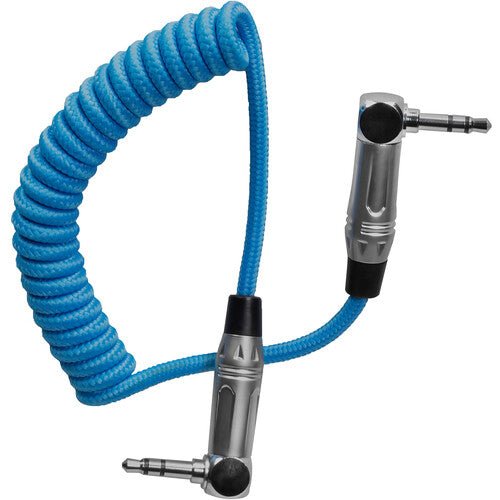 Shop Kondor Blue Coiled 3.5mm Right-angle TRS Stereo Audio Cable (12-24’) by KONDOR BLUE at B&C Camera