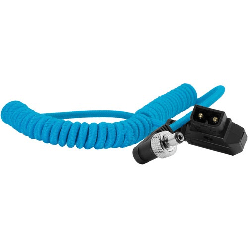 Shop Kondor Blue Coiled D-Tap to Locking DC 2.5mm Right-Angle Cable (16 to 50") by KONDOR BLUE at B&C Camera