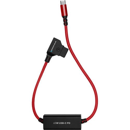Kondor Blue D-Tap to USB-C Power Delivery Cable for Mirrorless Cameras (16”, Cardinal Red) - B&C Camera