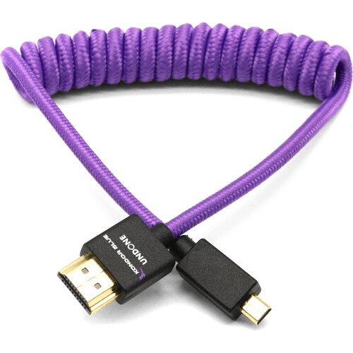 Shop Kondor Blue Gerald Undone Braided Coiled High-Speed Micro-HDMI to HDMI Cable (Limited Purple Edition, 12 to 24") by KONDOR BLUE at B&C Camera