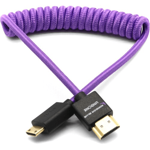 Shop Kondor Blue Gerald Undone Braided Coiled High-Speed Mini-HDMI to HDMI Cable (Limited Purple Edition, 12 to 24") by KONDOR BLUE at B&C Camera