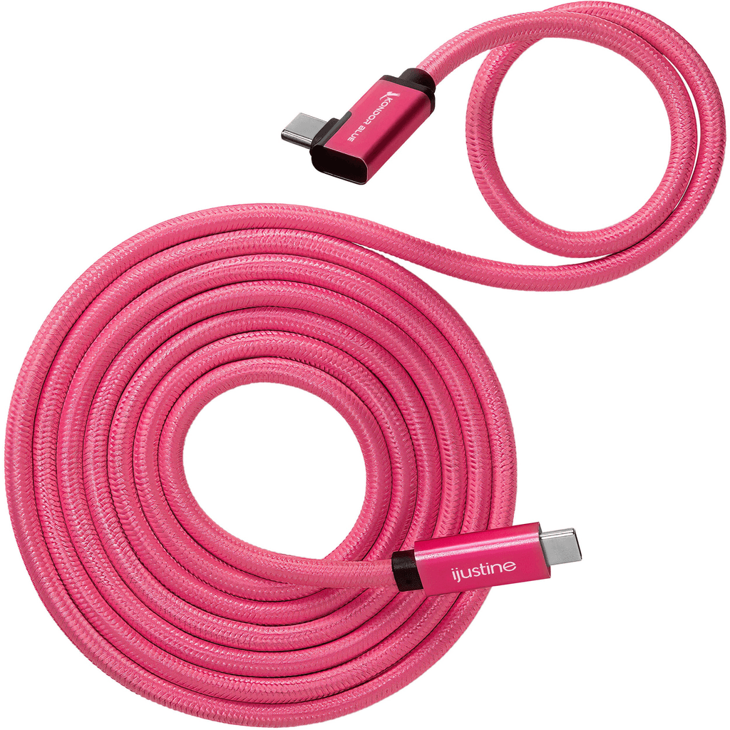 Shop Kondor Blue iJustine Male USB-C 3.2 Gen 2 Right Angle Cable (6, Pink) by KONDOR BLUE at B&C Camera
