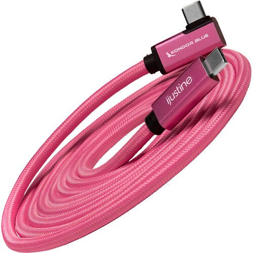 Shop Kondor Blue iJustine Male USB-C 3.2 Gen 2 Right Angle Cable (6, Pink) by KONDOR BLUE at B&C Camera