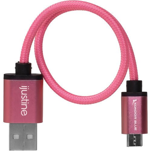 Shop Kondor Blue iJustine Micro-USB to USB-A Charge and Sync Cable (10", Pink) by KONDOR BLUE at B&C Camera