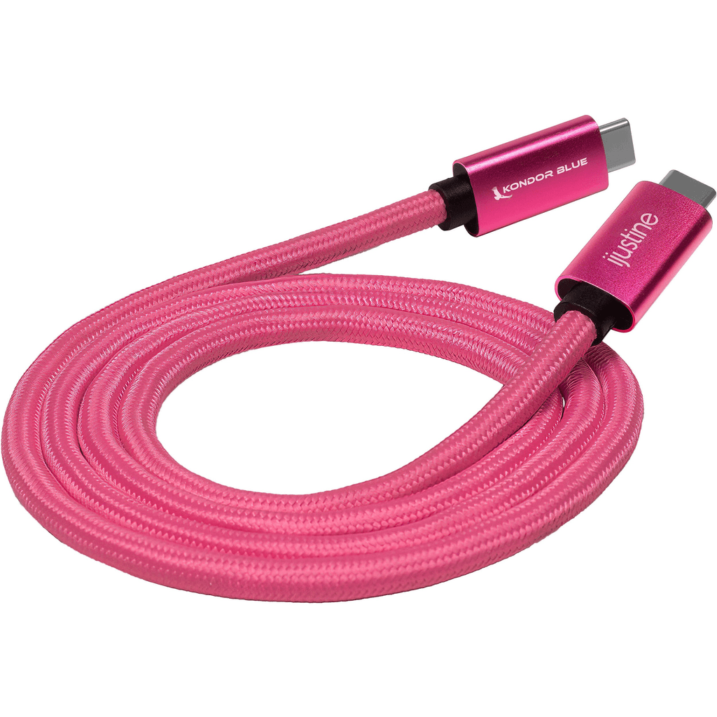 Kondor Blue iJustine Thunderbolt 4 Male Cable (3', Pink) by KONDOR BLUE at  B&C Camera