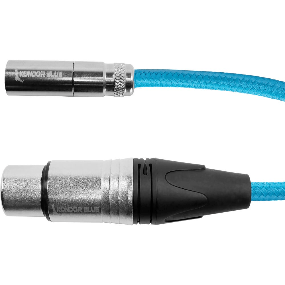 Shop Kondor Blue Mini-XLR Male to XLR Female Audio Cable for Canon C70 & BMPCC 6K/4K (Blue, 16") by KONDOR BLUE at B&C Camera