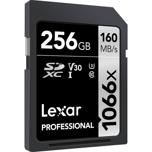 Shop Lexar 256GB Professional 1066x UHS-I SDXC Memory Card (SILVER Series) by Lexar at B&C Camera