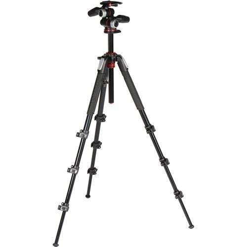 Manfrotto MK190XPRO4-3W Aluminum Tripod with 3-Way Pan/Tilt Head by  Manfrotto at B&C Camera