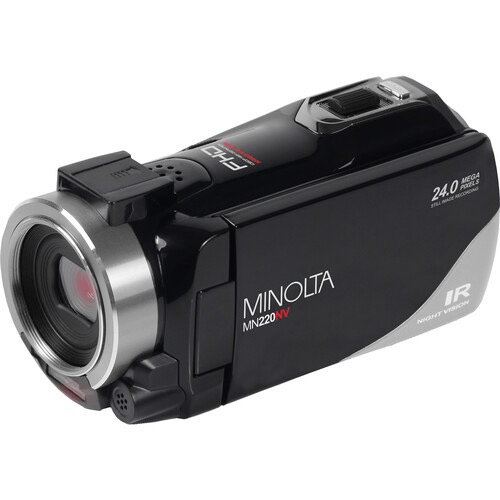 Minolta MN220NV Full HD Night Vision Camcorder with 16x Digital Zoom (Black) - B&C Camera