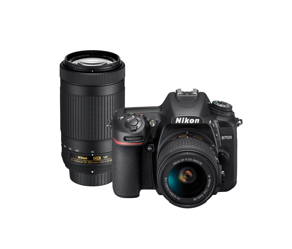 Nikon D7500 Lens Outfit with AF-P DX NIKKOR 18-55mm f/3.5-5.6G VR and AF-P  DX NIKKOR 70- 300mm f/4.5-6.3G ED VR by Nikon at BC Camera