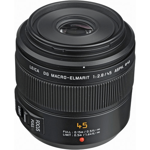 Shop Panasonic Leica DG Macro-Elmarit 45mm f/2.8 ASPH. MEGA O.I.S. Lens by Panasonic at B&C Camera