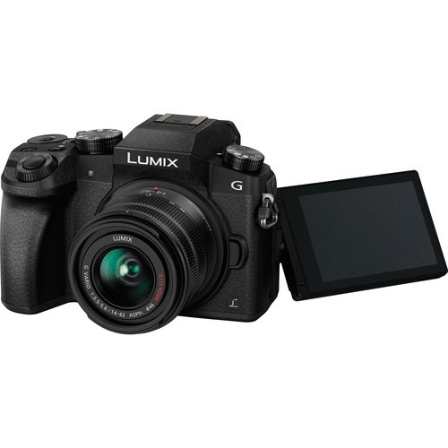 Shop Panasonic Lumix DMC-G7 Mirrorless Micro Four Thirds Digital Camera with 14-42mm and 45-150mm Lenses (Black)*OPEN BOX* by Panasonic at B&C Camera
