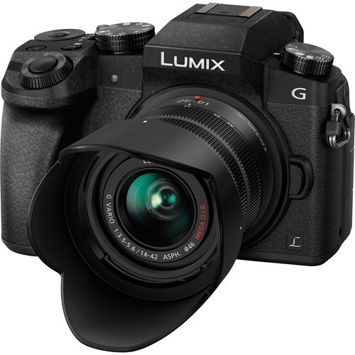 Shop Panasonic Lumix DMC-G7 Mirrorless Micro Four Thirds Digital Camera with 14-42mm and 45-150mm Lenses (Black) by Panasonic at B&C Camera