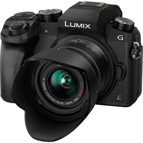 Shop Panasonic Lumix DMC-G7 Mirrorless Micro Four Thirds Digital Camera with 14-42mm and 45-150mm Lenses (Black)*OPEN BOX* by Panasonic at B&C Camera