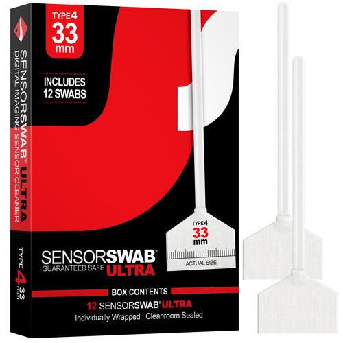Photographic Solutions Type 4 Sensor Swab for CCD/CMOS Sensors (12-Pack, 33mm) - B&C Camera
