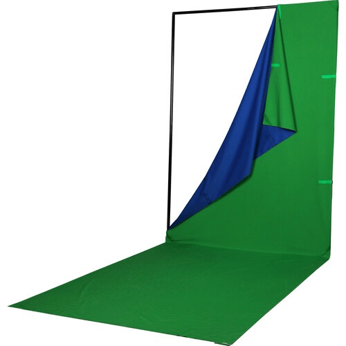 Shop Phottix 4-in-1 Q-Drop Collapsible Backdrop Kit (4.92' x 13.1', Green, Black, Blue, White) by Phottix at B&C Camera