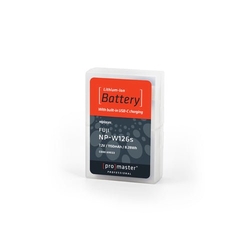 Shop Promaster Li-ion Battery for Fuji NP-W126s with USB-C Charging by Promaster at B&C Camera