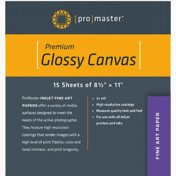 Shop Promaster PhotoImage Artiste Canvas Inkjet Paper 8.5x11” (15 Sheets) by Promaster at B&C Camera