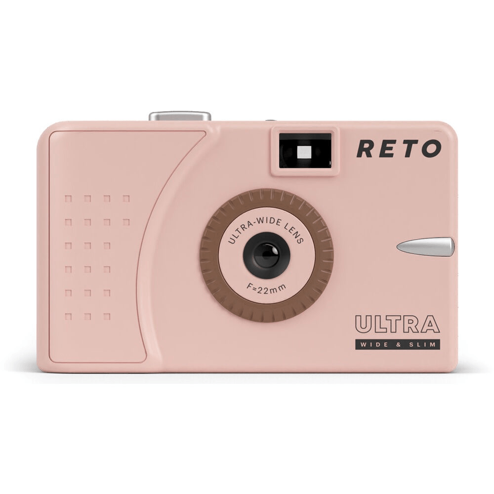 Shop Reto Project Ultra Wide/Slim Film Camera with 22mm Lens -without flash (Pastel Pink) by Reto at B&C Camera