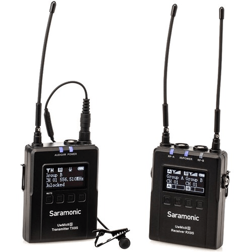 Shop Saramonic UWMIC9S KIT1 Camera-Mount Wireless Omni Lavalier Microphone System (514 to 596 MHz) by Saramonic at B&C Camera