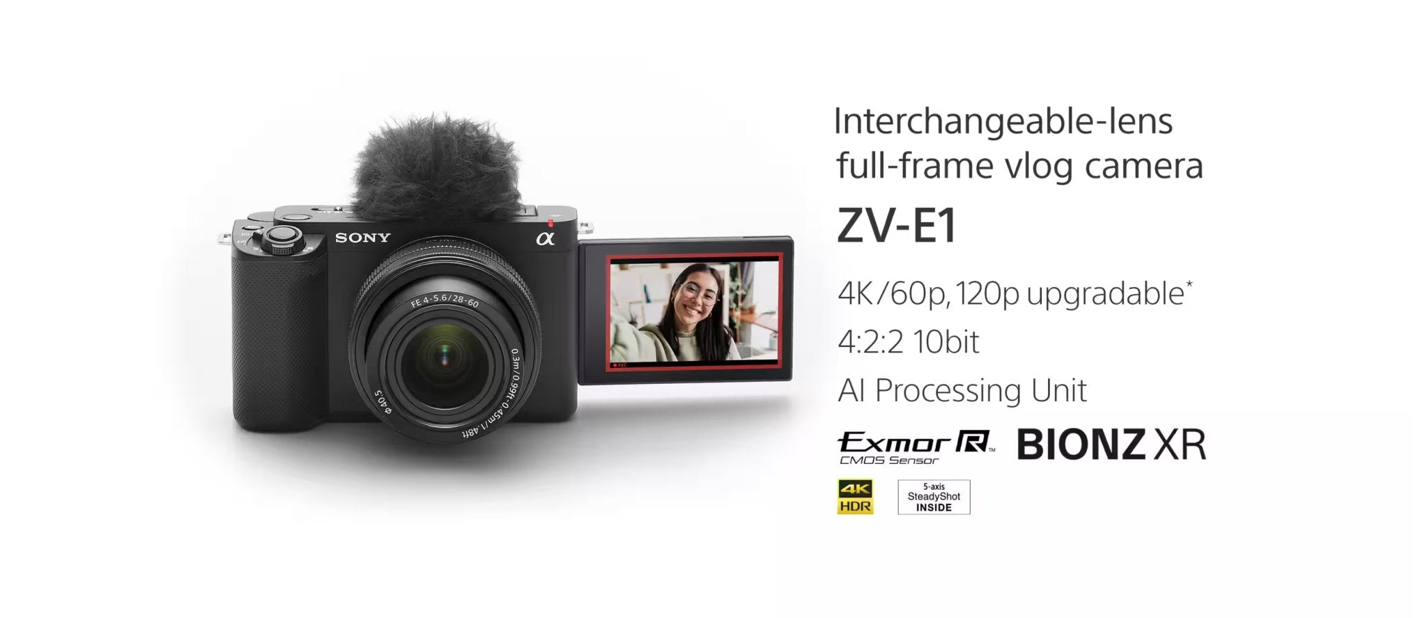 Shop Sony ZV-E1 Mirrorless Camera (White, Body Only) by Sony at B&C Camera