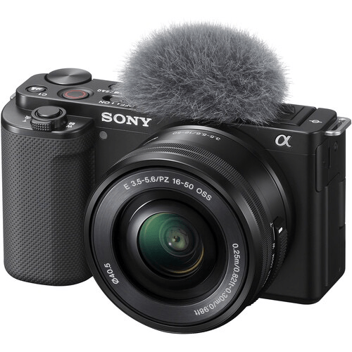 Sony ZV-E10 Mirrorless Camera with 16-50mm Lens (Black) by Sony at