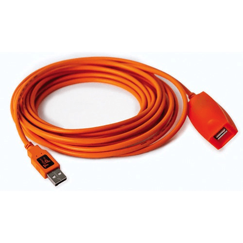 Shop Tether Tools 16' TetherPro USB 3.0 Active Extension Cable (Hi-Visibility Orange) by Tether Tools at B&C Camera